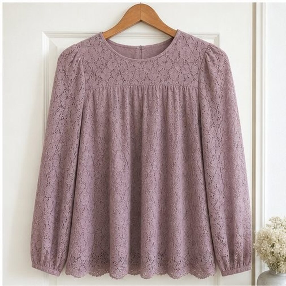 Mauve Puff Sleeve Top